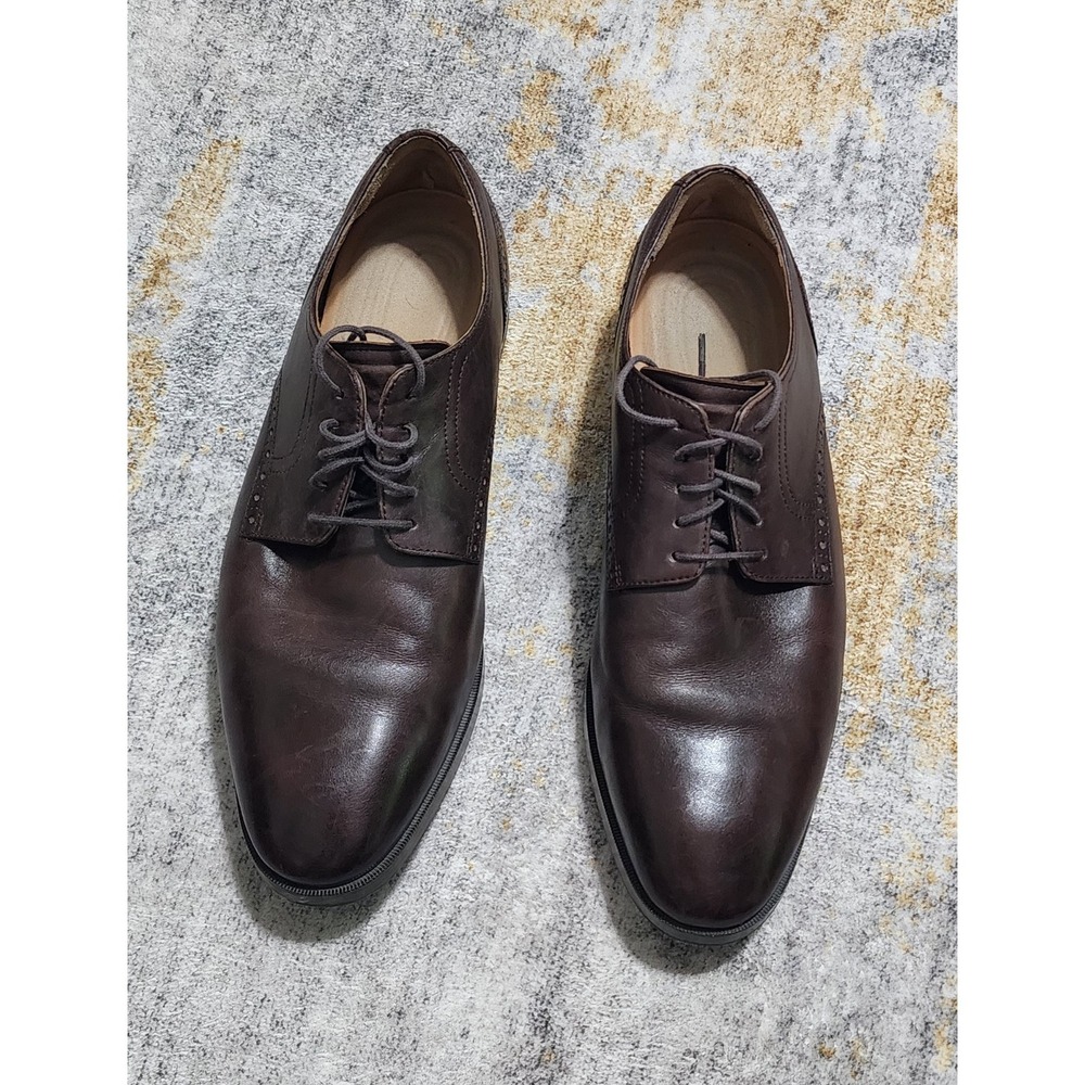 Cole Haan Men's Grand.Os Dark Brown Leather Oxford Dress Shoes Size 11 C23783